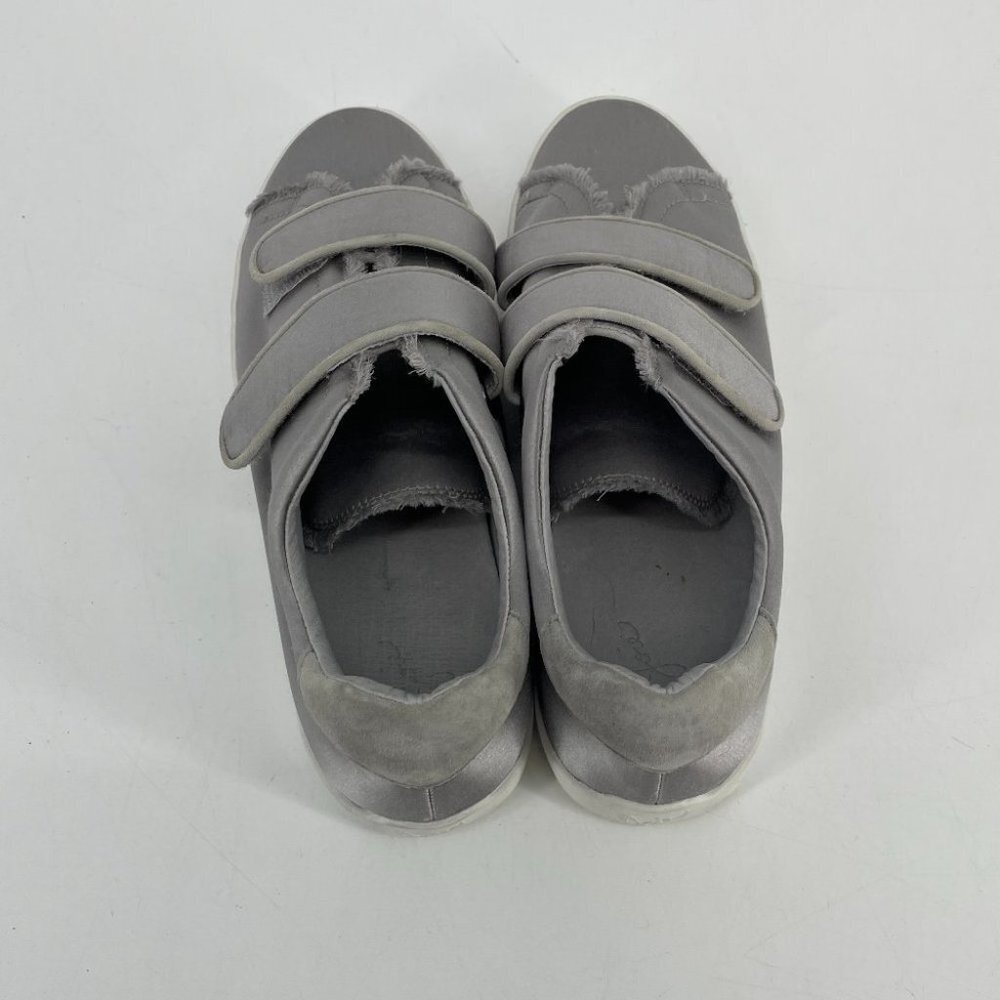 Joie Diata Satin silver platform Velcro sneakers 37.5 - Picture 2 of 16